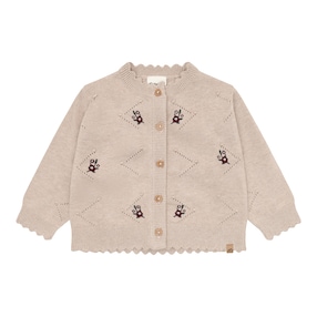 Strickjacke Ajour Blumen