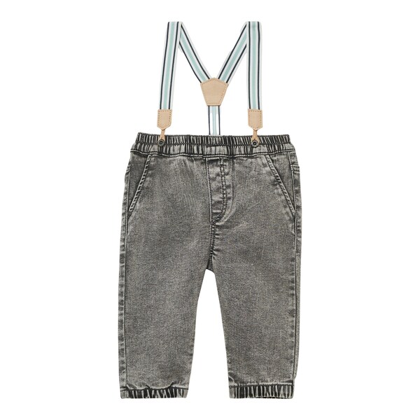 OLIVER BONAS Chambray Relaxed Jogging Trousers in Blue