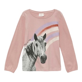 T-shirt manches longues cheval arc-en-ciel