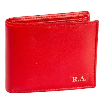 Portefeuille en cuir sécurisé avec initiales