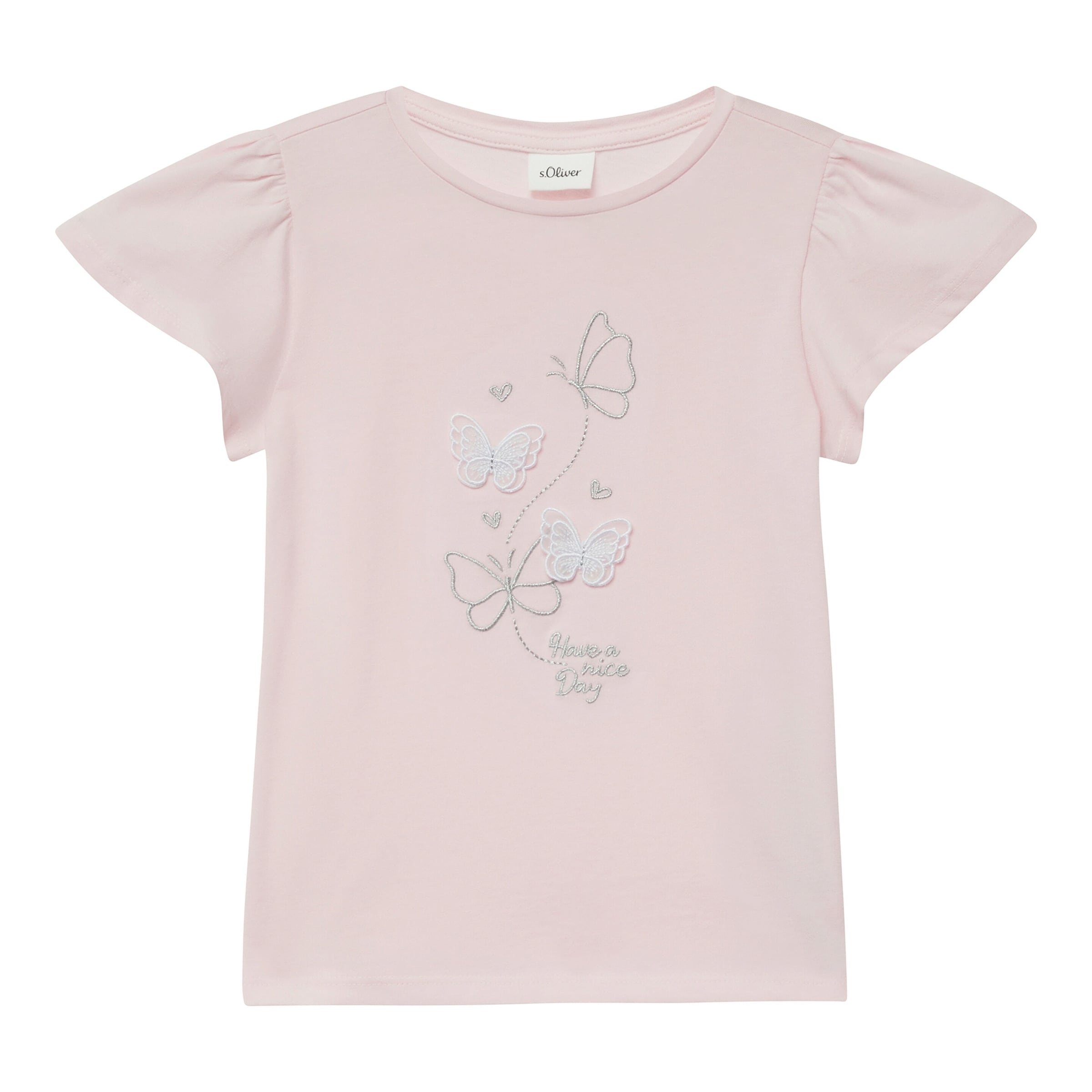 S.Oliver T-Shirt Schmetterlinge Glitzer