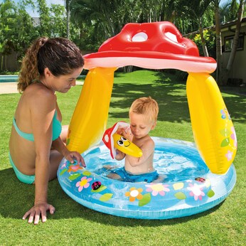 Baby-Pool Mushroom mit Verdeck