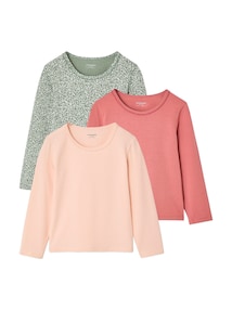 Langarmshirts Mädchen 3er-Pack