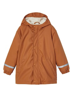 Jungen Regenjacke mit Teddyfleece-Futter, Reflektorstreifen