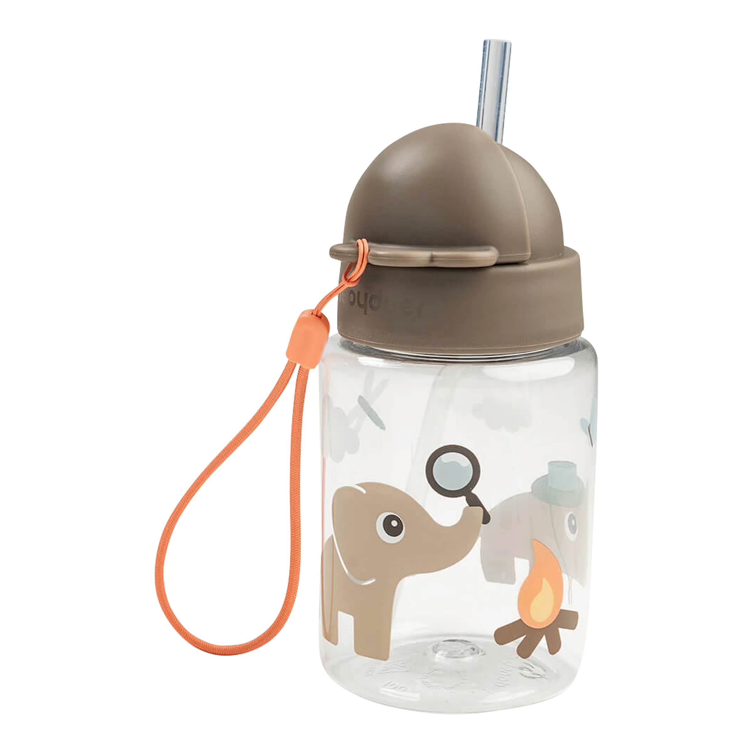 Done By Deer Trinkflasche mit Strohhalm
