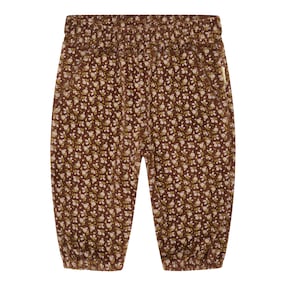 Pantalon en velours doux fleurs