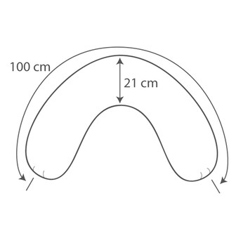Nackenkissen mittel 100x21 cm