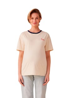 Besticktes T-Shirt für Schwangerschaft & Stillzeit, Bio-Baumwolle