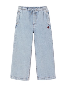 Weite Jeans Mädchen, Dehnbund mit Kordelzug
