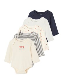 Bio-Kollektion: 5er-Pack Baby Schlupfbodys