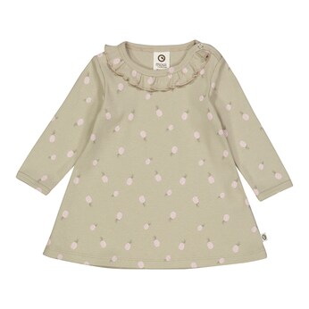 Kleid langarm Rüschenkragen Ananas Rippqualität