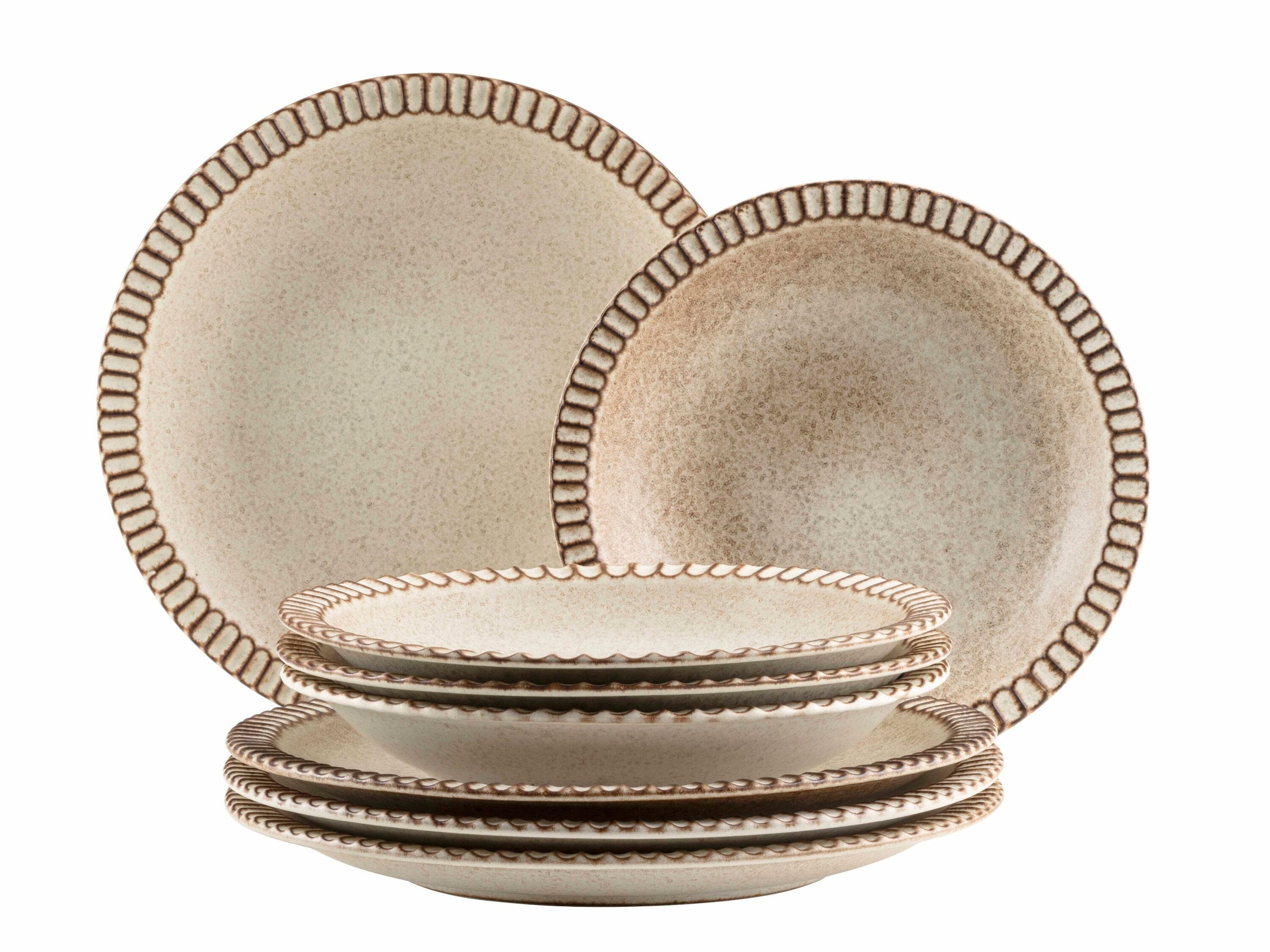 Teller Set, Steinzeug Ida