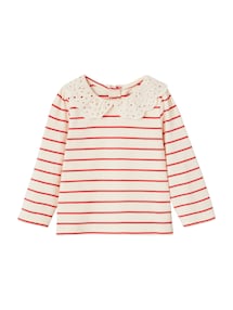 Baby Shirt mit besticktem Kragen