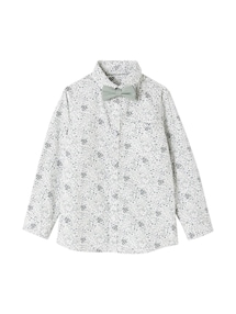 Jungen Hemd mit Fliege, Blumenmuster