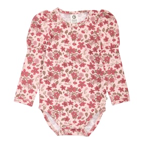 Body langarm mit Puffärmel Blumen