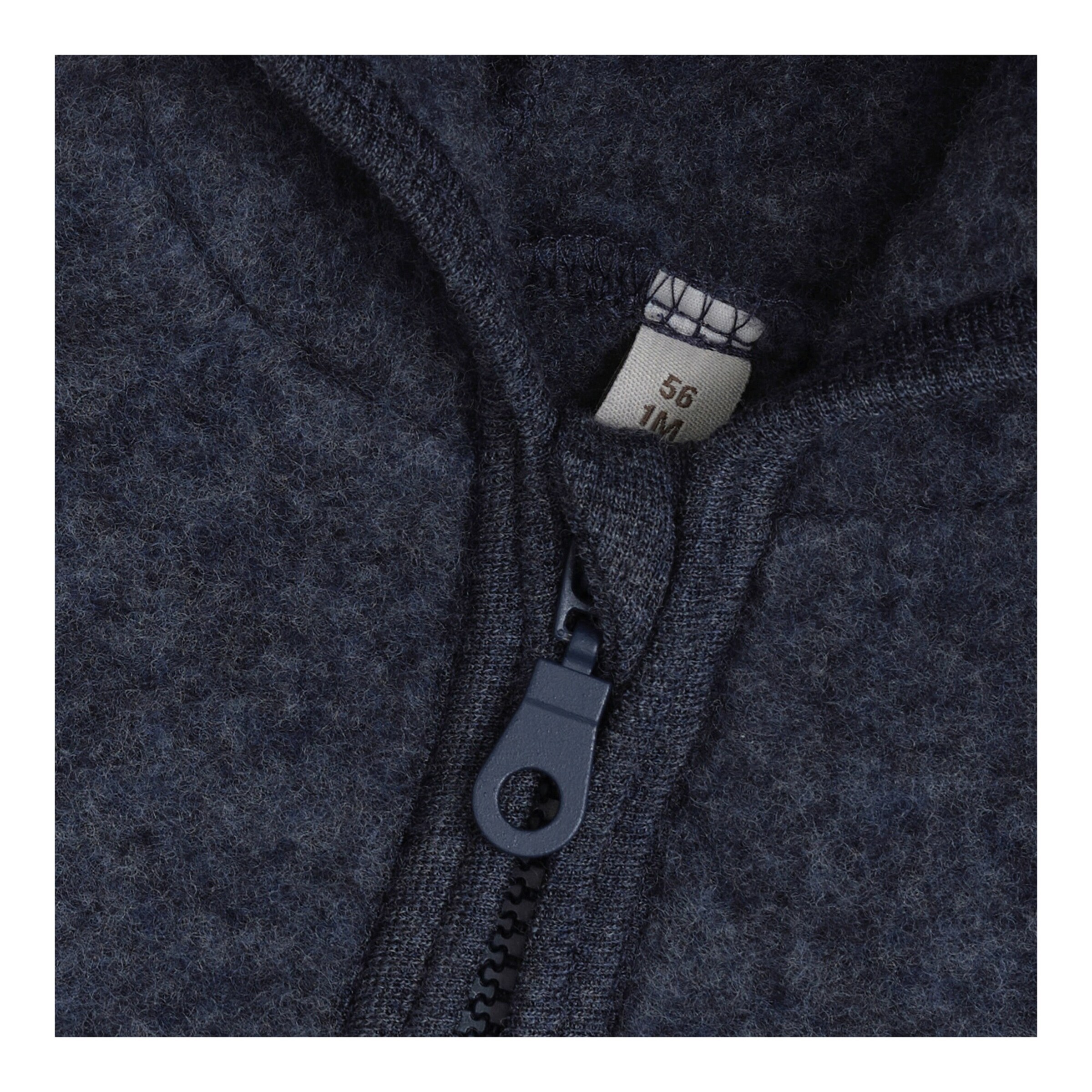 Wollfleece-Overall mit Klappbündchen