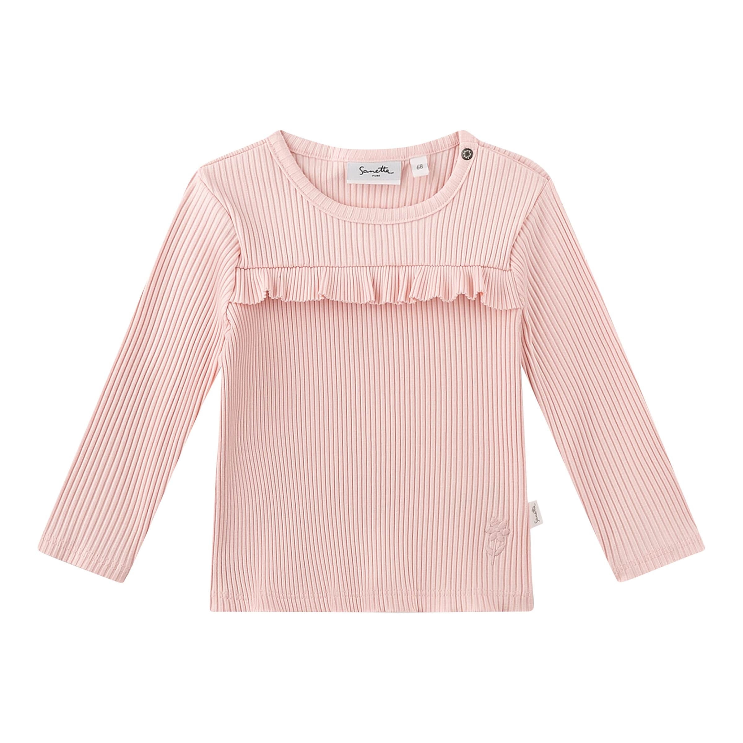 Sanetta Shirt langarm Rüschen Rippqualität