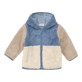 Veste peluche colorblock