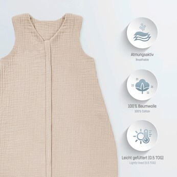 Sommerschlafsack Musselin Sommertraum 0.5 TOG
