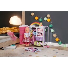 Puppen Schrank Regenbogen