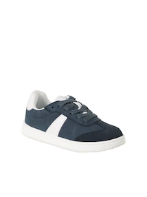Kinder Schnür-Sneakers mit Reißverschluss & Materialmix