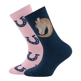 Lot de 2 paires de chaussettes chevaux fer à cheval
