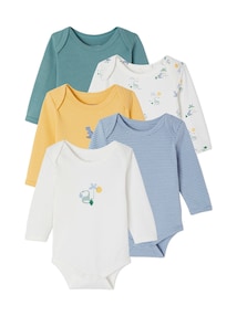 5er-Pack Baby Schlupfbodys mit Dinosauriermotiven