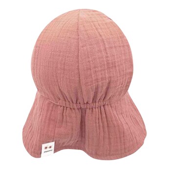 Musselin-Schirmmütze mit Nacken- und UV-Schutz