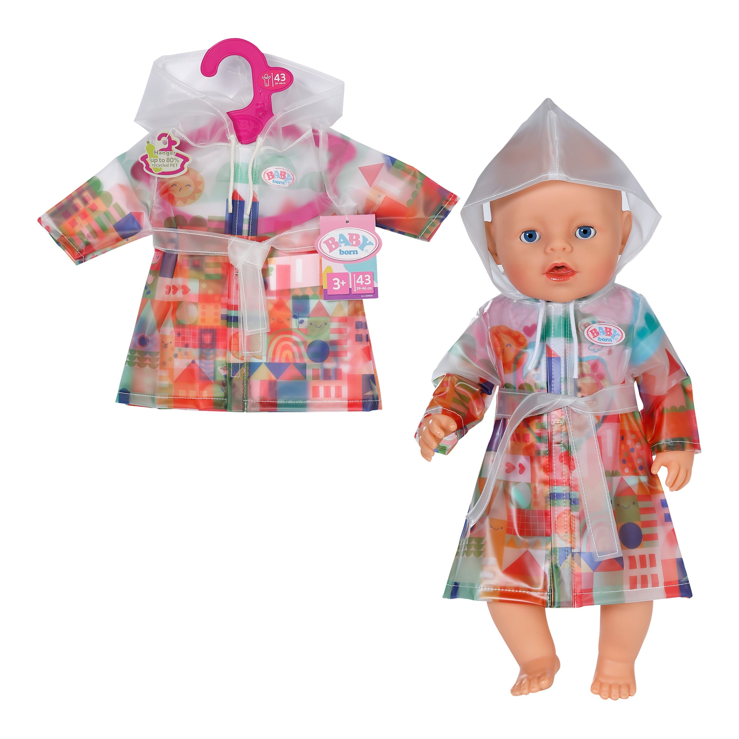 Zapf Creation Baby Born Puppen Outfit Regenmantel 43cm
