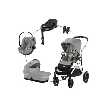 Kombikinderwagen Gazelle S Travel-Set inkl. Babyschale Cloud G i-Size und Isofix-Basis Base G