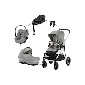Kombikinderwagen Gazelle S Travel-Set inkl. Babyschale Cloud G i-Size und Isofix-Basis Base G