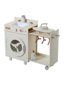 Waschmaschine und Bügelstation für Kinder, Holz FSC®