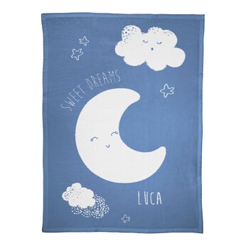 Babydecke Unicade mit Namen 75x100 cm