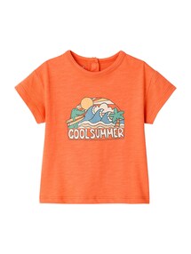 T-Shirt Baby Jungen mit Print, Bio-Baumwolle