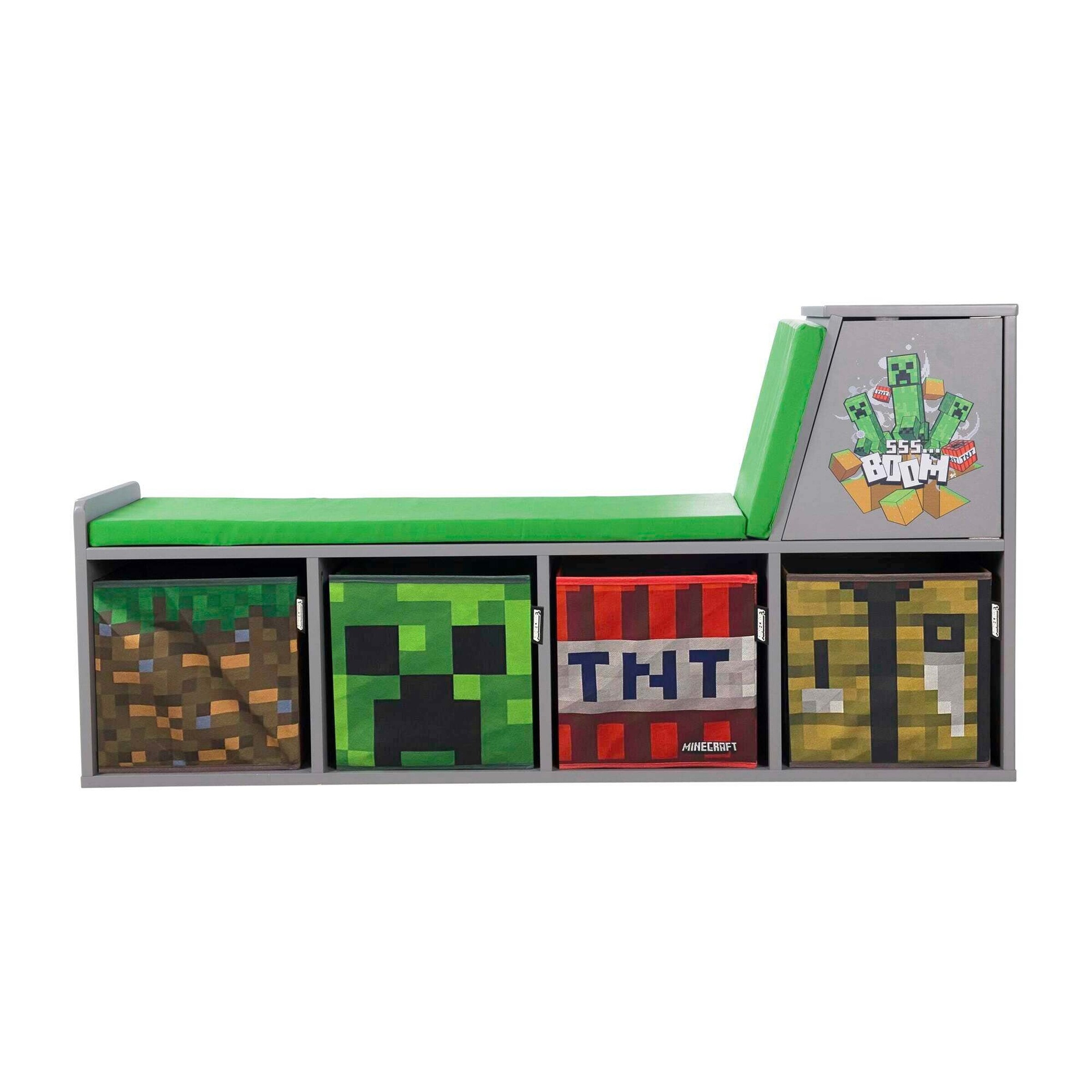 Thumbnail - Roba Lese-Sitzbank mit Sitzkissen und Stauraumboxen MINECRAFT