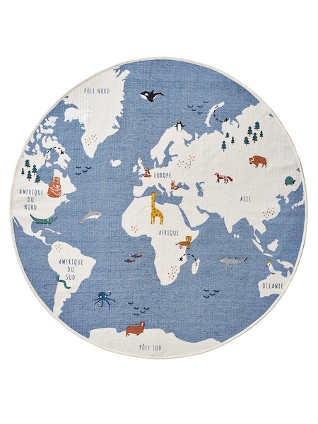 Vertbaudet - Runder Kinderzimmer „Weltkarte“ baby-walz Teppich 