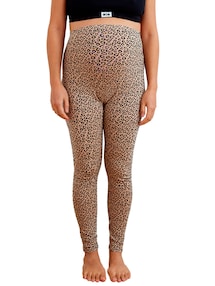 Umstandsleggings mit Leopardenmuster, Bio-Baumwolle