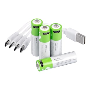 ﻿Oplaadbare AA batterijen, 4 stuks