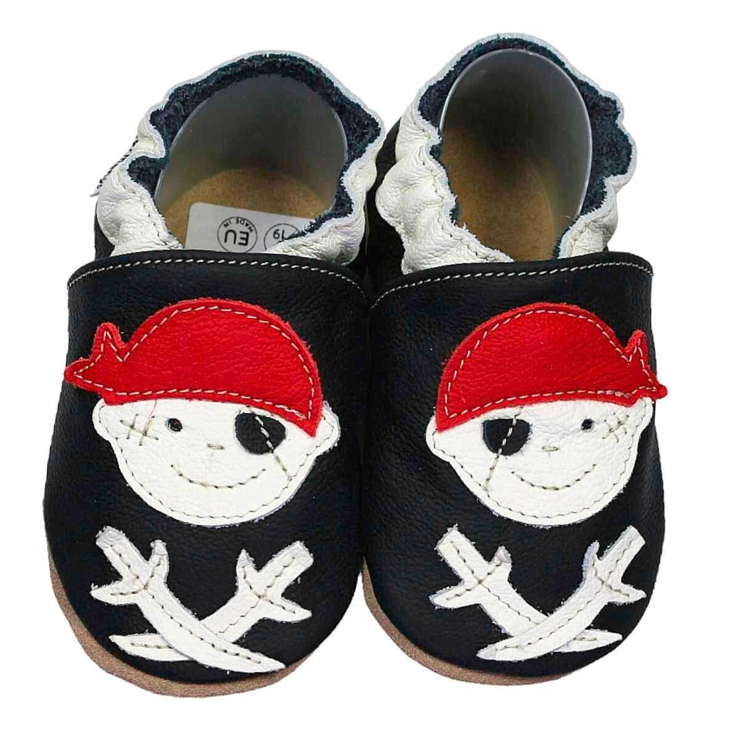 Hobea-Germany Krabbelschuhe Pirat Jack schwarz