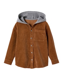 Jungen Cordhemd mit Sweat-Kapuze
