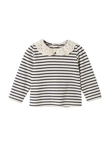 Baby Shirt mit besticktem Kragen