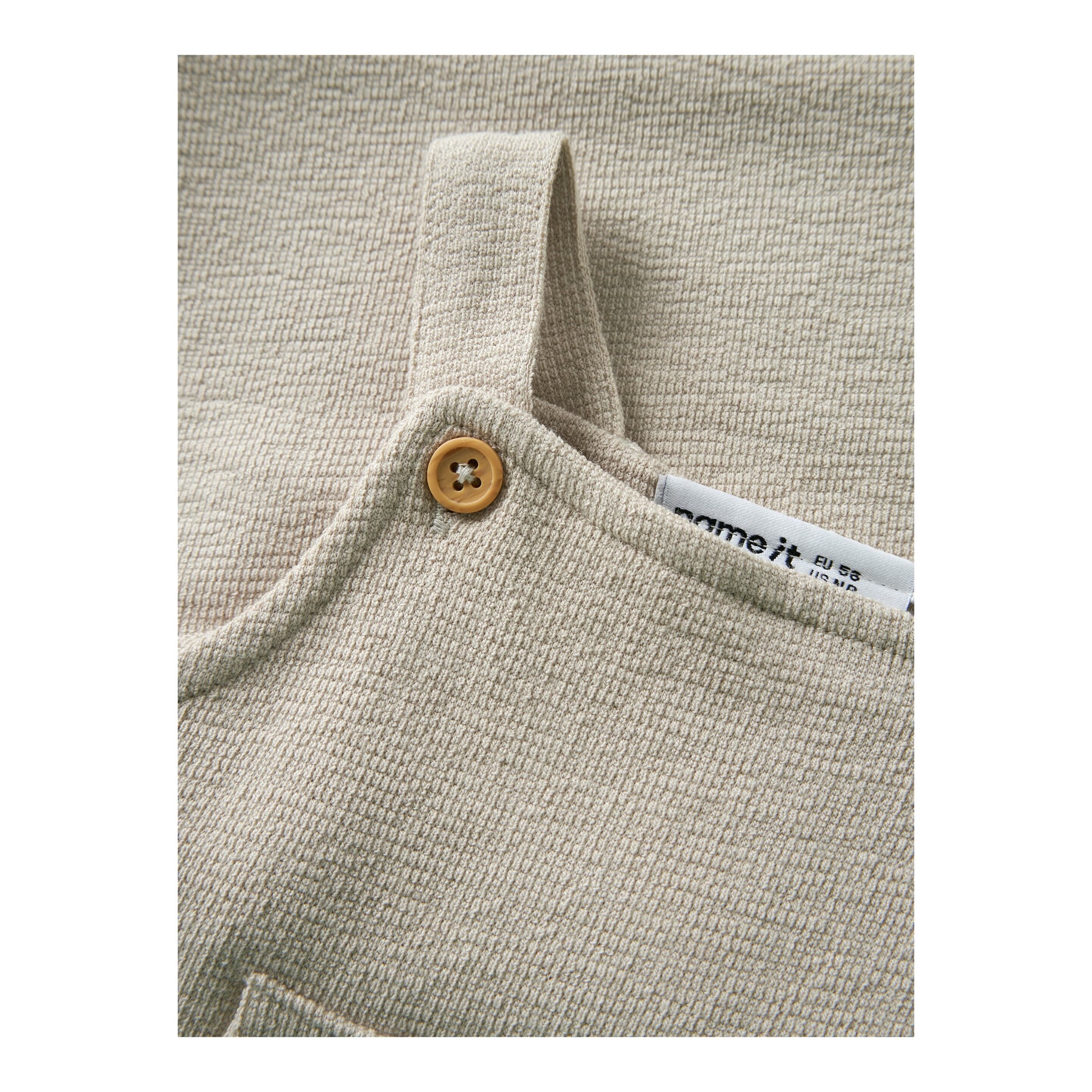 Sweat-Latzhose mit Bauchtasche Struktur