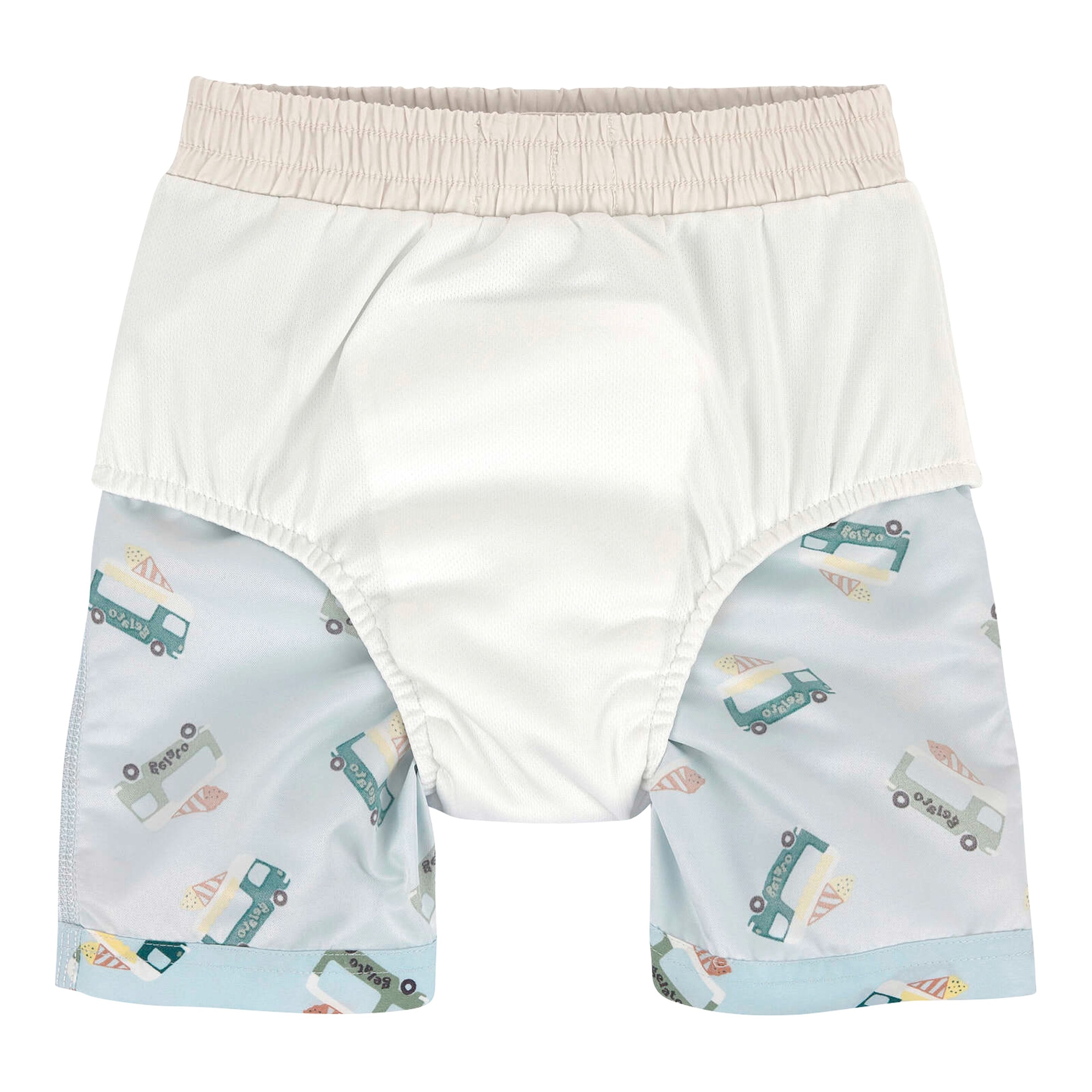 Badeshorts mit Windeleinsatz und UV-Schutz Eiswagen