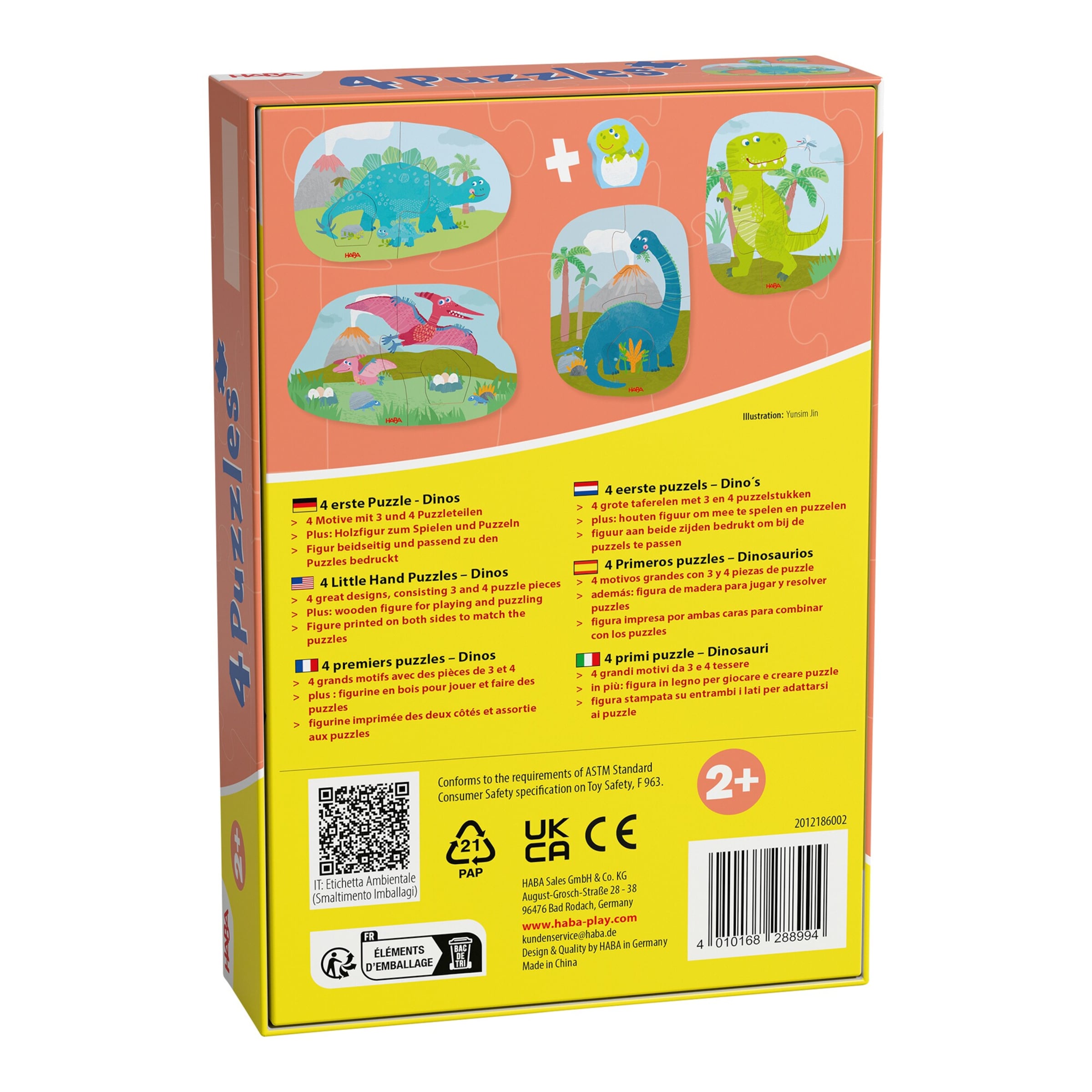 4 erste Puzzles - Dinos