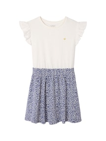 2-in-1-Kleid mit Herzstickerei Mädchen