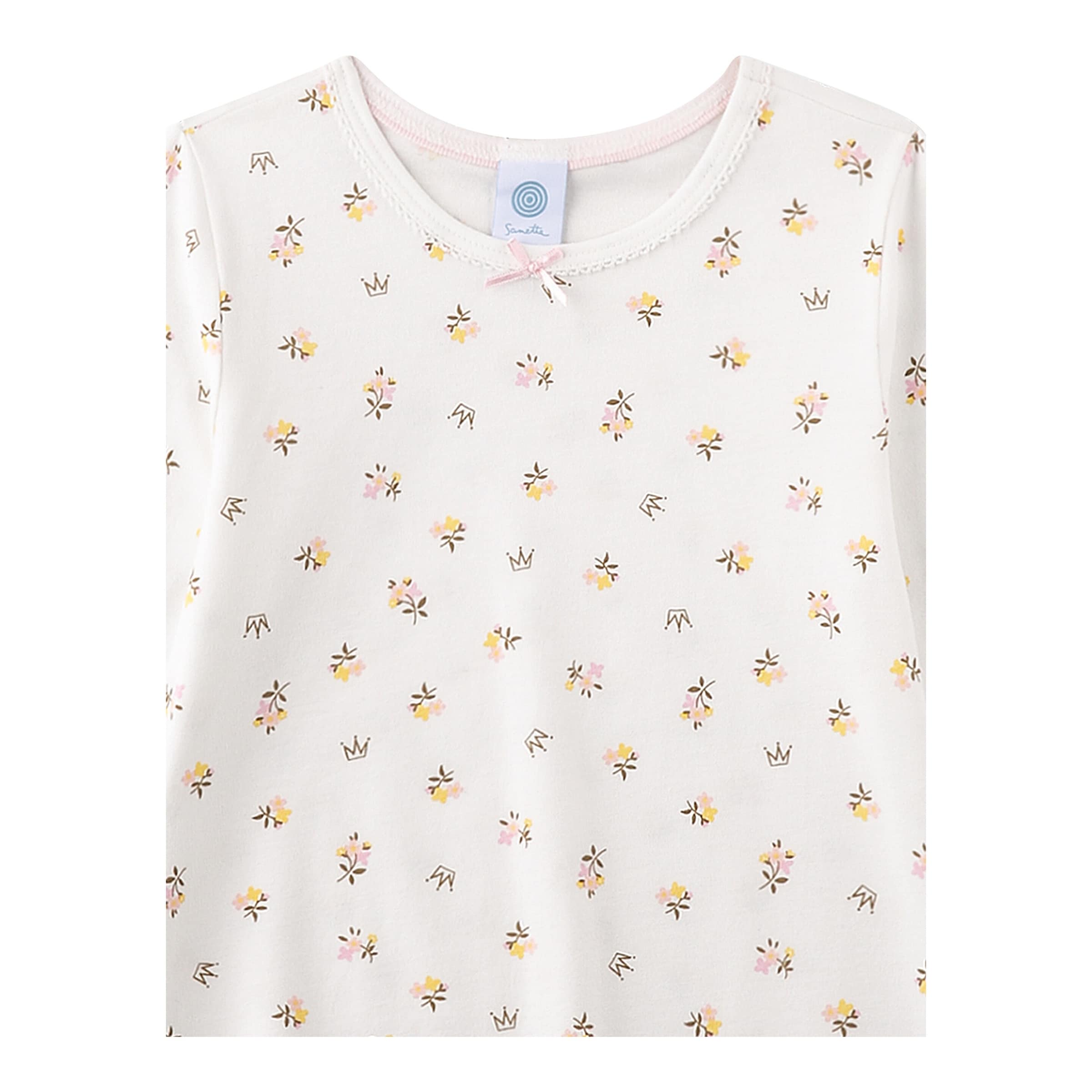 Schlafanzug lang Blumen