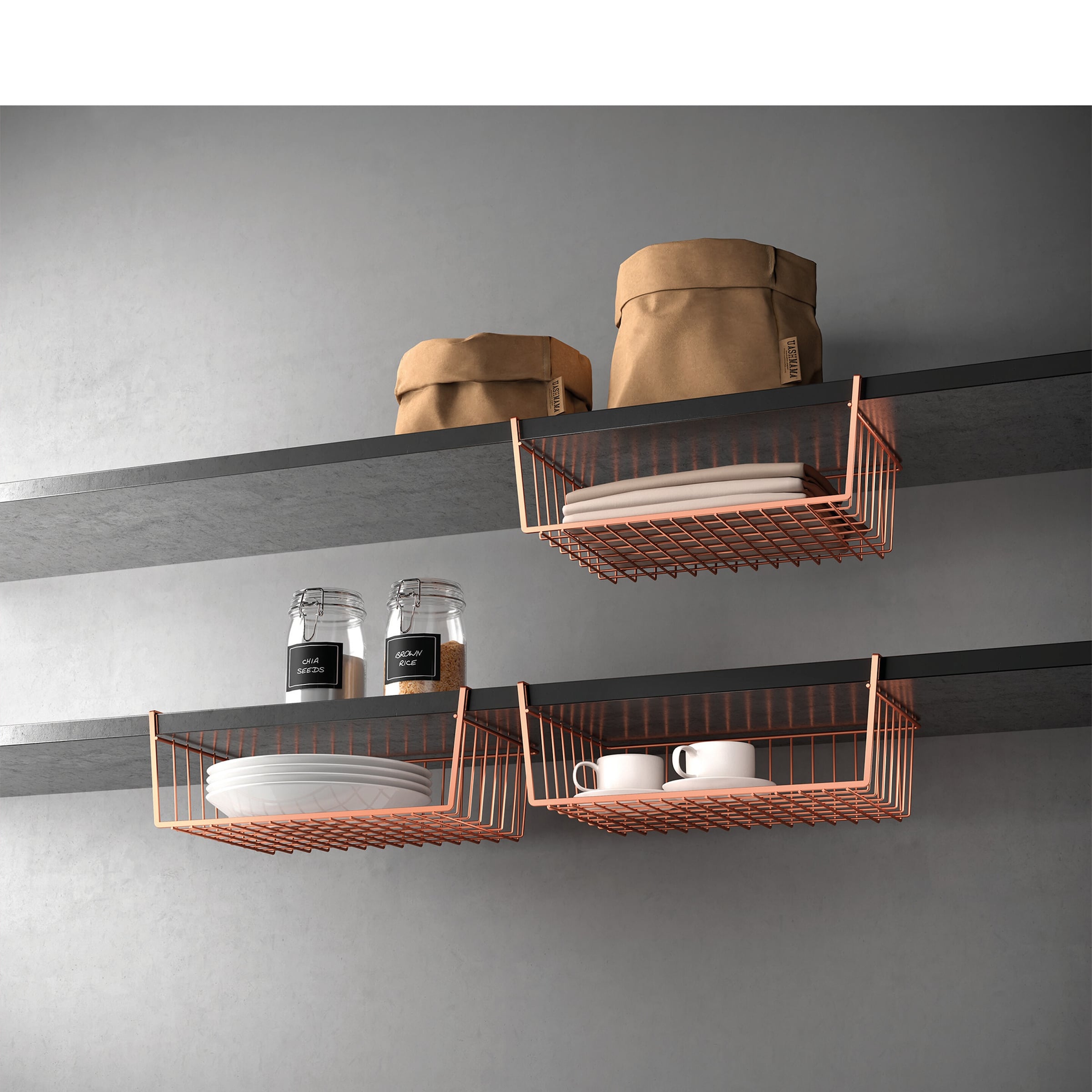 Schrankkorb "Kanguro" Kupfer, 40 cm