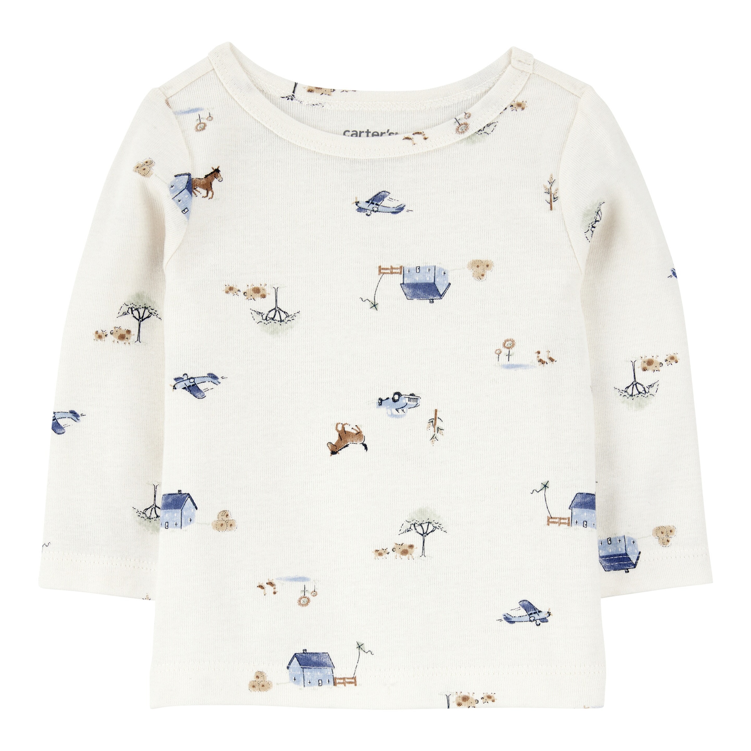 2-tlg. Set Latzhose und Shirt Farm Waffelpiqué