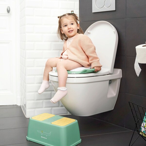 Réducteur de toilette avec poignée vert Badabulle moins cher