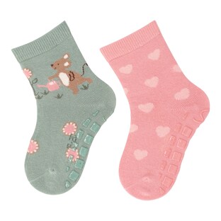 2er-Pack ABS-Socken Maus Herzen